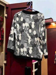 Geometric Print Jacket for light weight fo