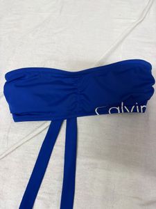Calvin Klein Blue Bandeau Bikini Top