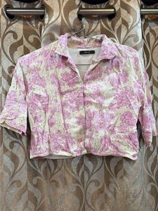 Chic Pink Floral Broderie Top