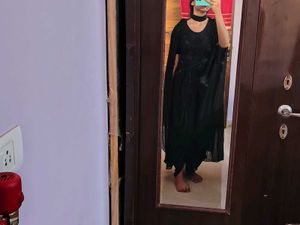 Elegant Black Indo western Set