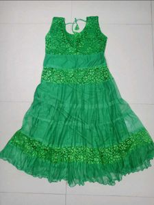 Beautiful Emerald Green Ethnic Gown