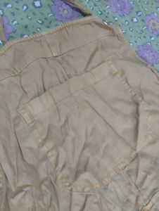 Tan Overalls Shorts
