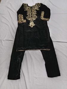 Velvet Embroidered Salwar Kameez