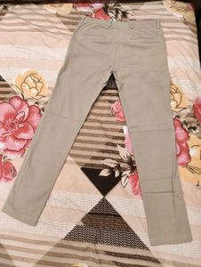 Van Heusen Beige Slim Fit Formal Trousers