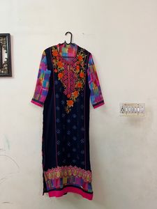 Heavy Embroidery Suit Front N Back With Dupatta