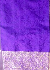 Royal Blue Silk Saree with gold Border