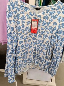 Floral Print Button-Up Blouse