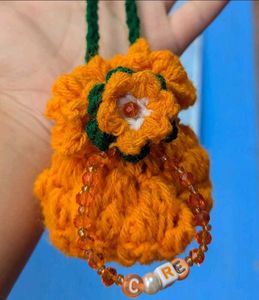 Handmade Crochet earpod pouch with Beads