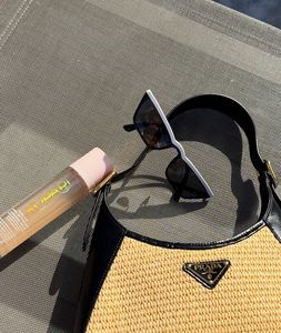 Prada Cleo Raffia leather Shoulder Bag
