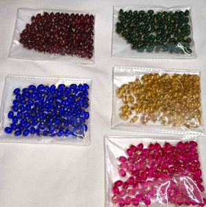 Green Beaded glass Charms for Jewelry 100pi