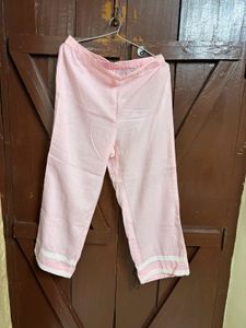 Pink Polka Dot Kurta set with organza dupatta