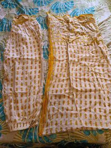 Floral Print Top free dupatta and afgani
