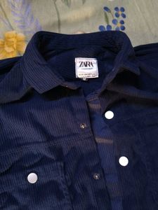 Men's Navy Blue Corduroy Shirt