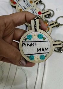 Hand Embroidered Keychain