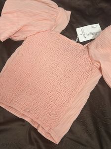 Blush Pink Ruffled Sleeve Top
