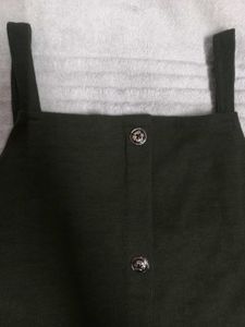 Green Button Down top