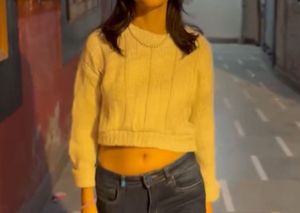Cozy Cropped Knit Sweater