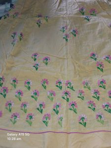 Yellow  lehenga suit with kasida work