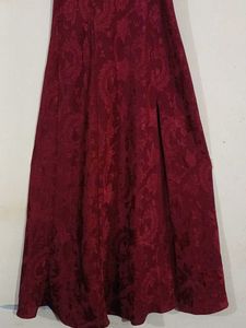Elegant Maroon Maxi Dress