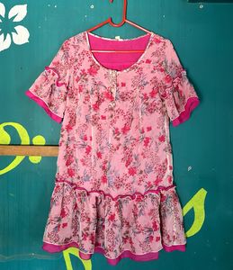 Pink Floral Dress