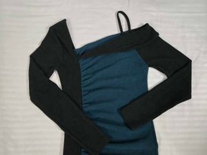 KoreanChic One-Shoulder Ruched Dress bust 34/36