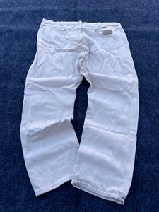 Men's cream Wide Leg Jeans