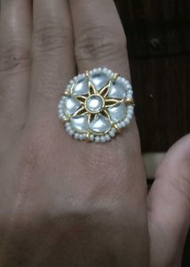 Elegant Kundan Style Statement Ring