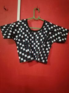 Stylish Polka Dot Blouse, Size 34