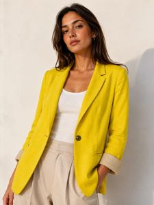 Bright Yellow Zara Basic Blazer