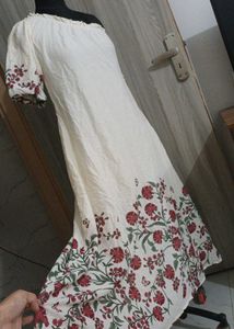 Floral One-Shoulder cotton Maxi Dress
