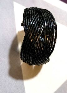 Elegant Black Beaded Bracelet