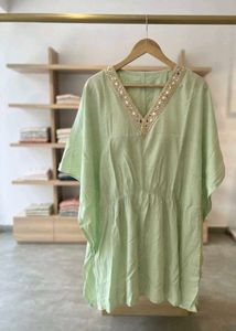 Kaftan with pant and Mirror Work Coord