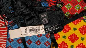 Black Lace Fringe Bralette extra large