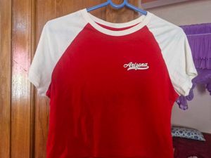 Arizona Red & White Raglan Tee