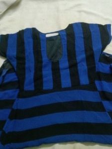 Blue &amp; Black Striped Dress
