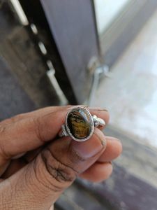 TIGERS EYE Stone Ring IN PURE SILVER