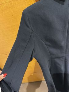 Chic Black Double-Breasted Blazer Dress