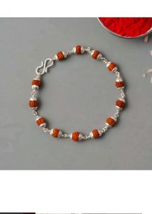 Rudraksha and Silver Bracelet