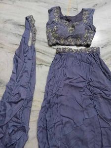 Lilac Handwork Lehenga Choli Set
