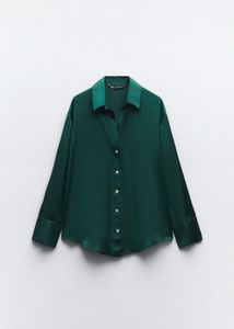 Elegant Satin Button-Up Shirt