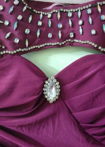 Elegant Embellished Purple Gown