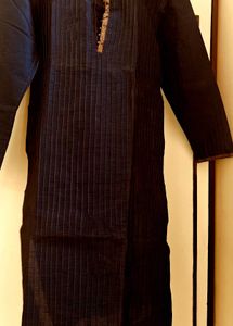 Elegant Navy Blue manyavar kurta  Intricate Nec