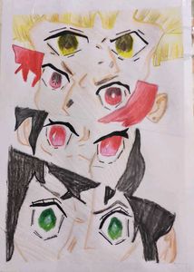 Anime Eyes Drawing - Hand-Drawn Art