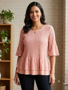 Chic Peplum Lace Top