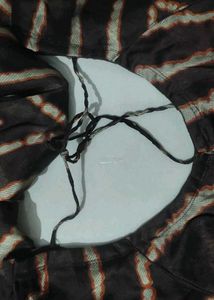 stripped georgette saree
