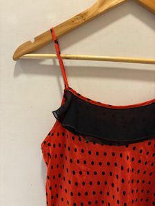 Chic Polka Dot Spaghetti Strap Dress