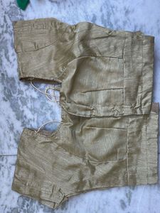 Elegant Gold Sari Blouse