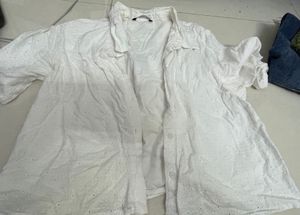 Elegant White Broderie Anglaise Top