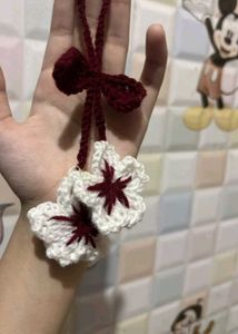 handmade crochet bag charm