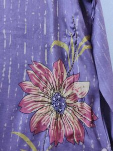 Purple Floral Kurta Set